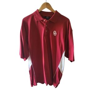 Vantage Oklahoma University Red and White Polo Shirt with Logo New with Tags XL
